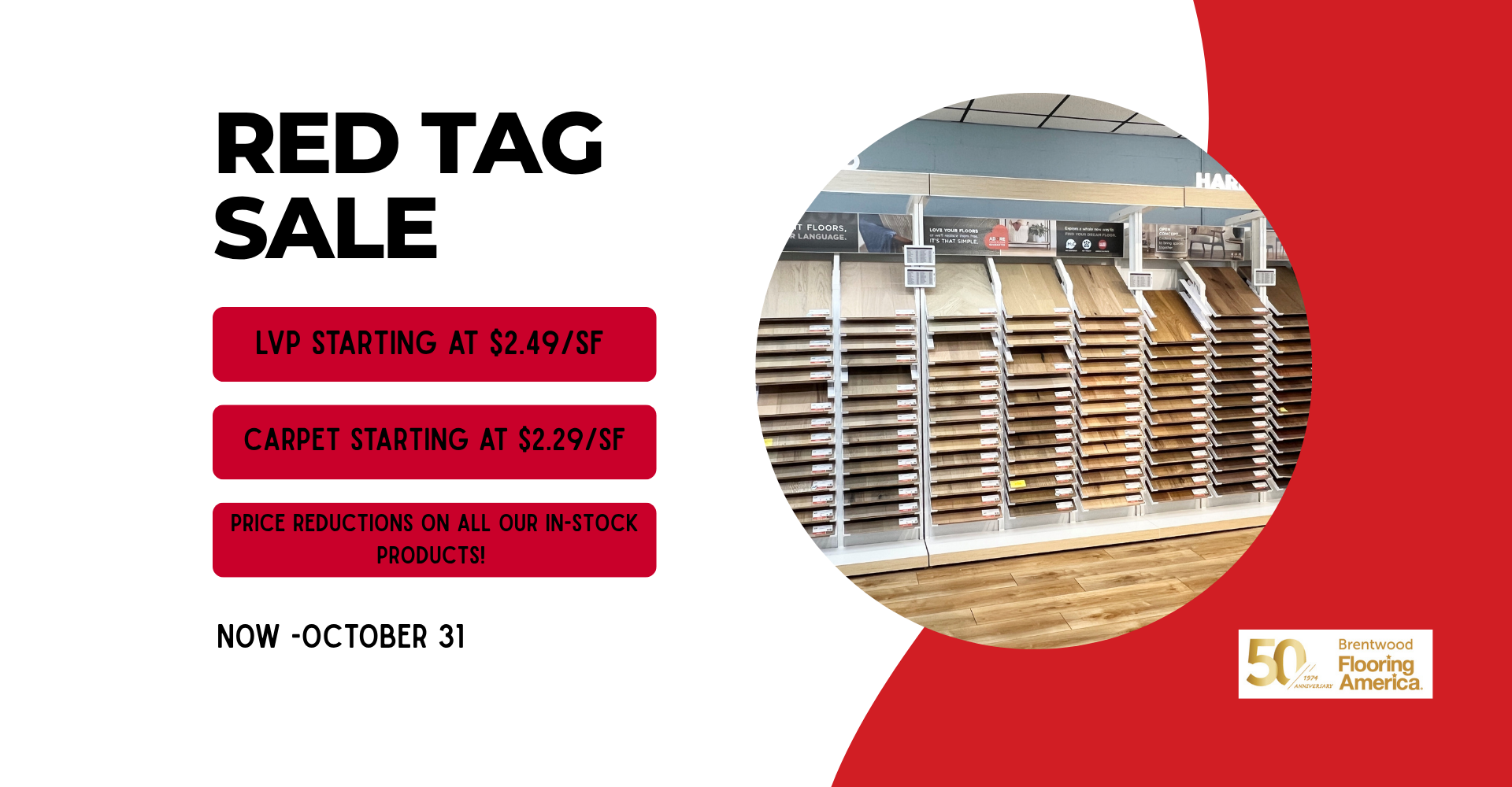 Brentwood Reg Tag Sale - Price reductions on all our in-stock products. 