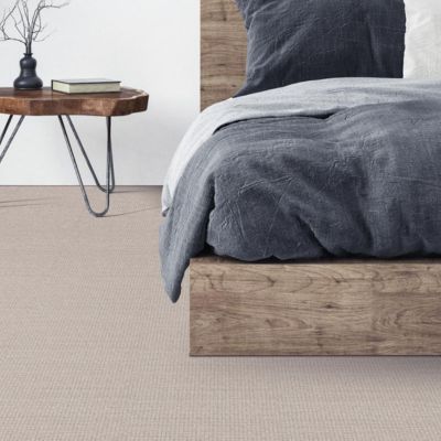 beige carpets in a rustic NC bedroom